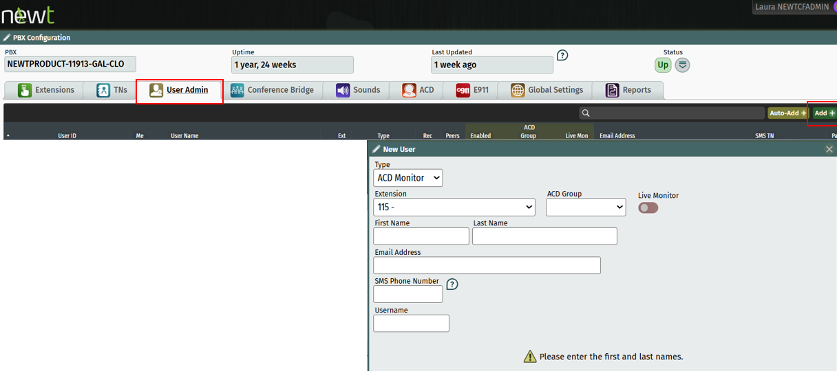 ACD Monitoring Access