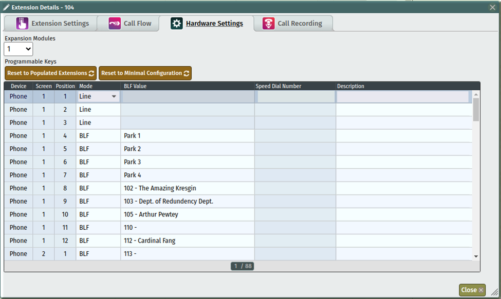 Grandstream Hardware Programming Keys