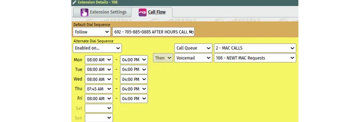 Time and Day Scheduling for Queues