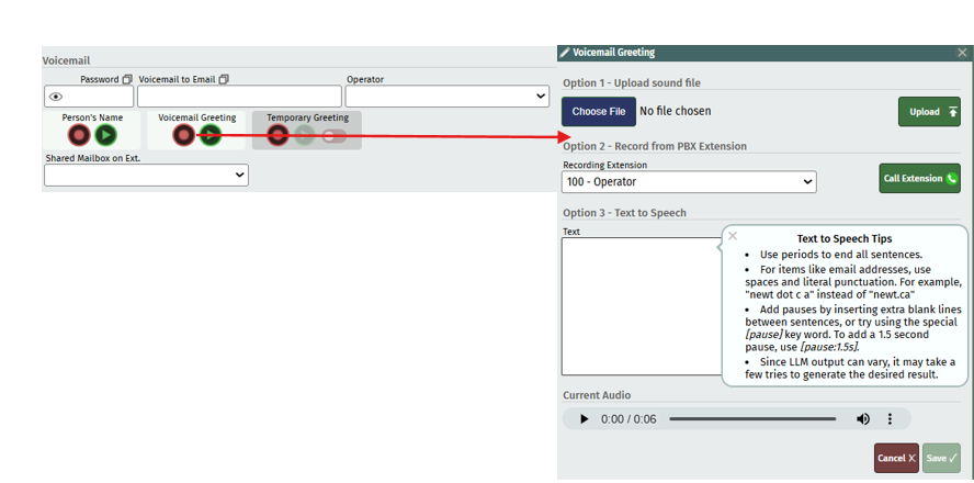 Voicemail Recording