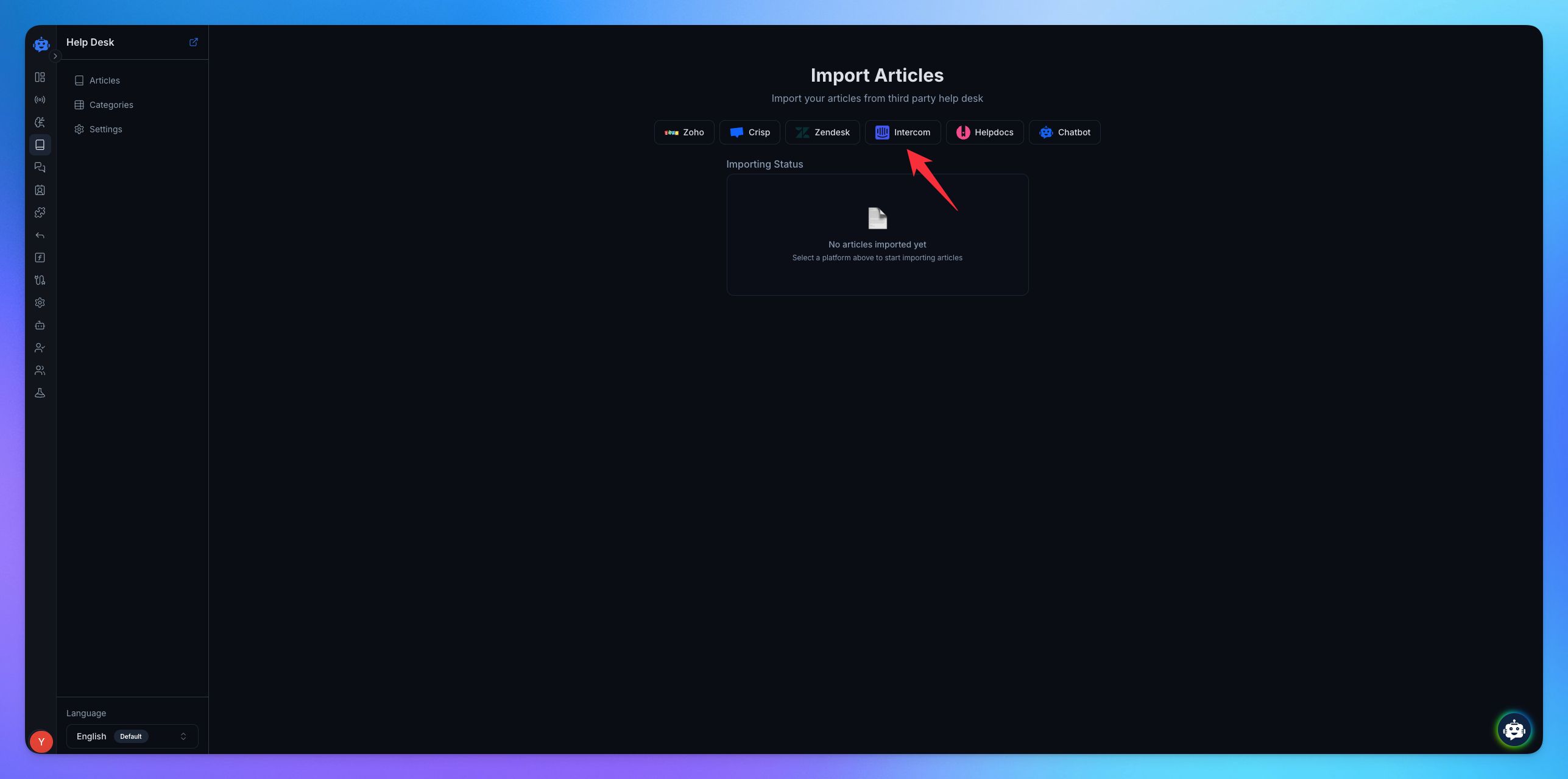 Import form intercom