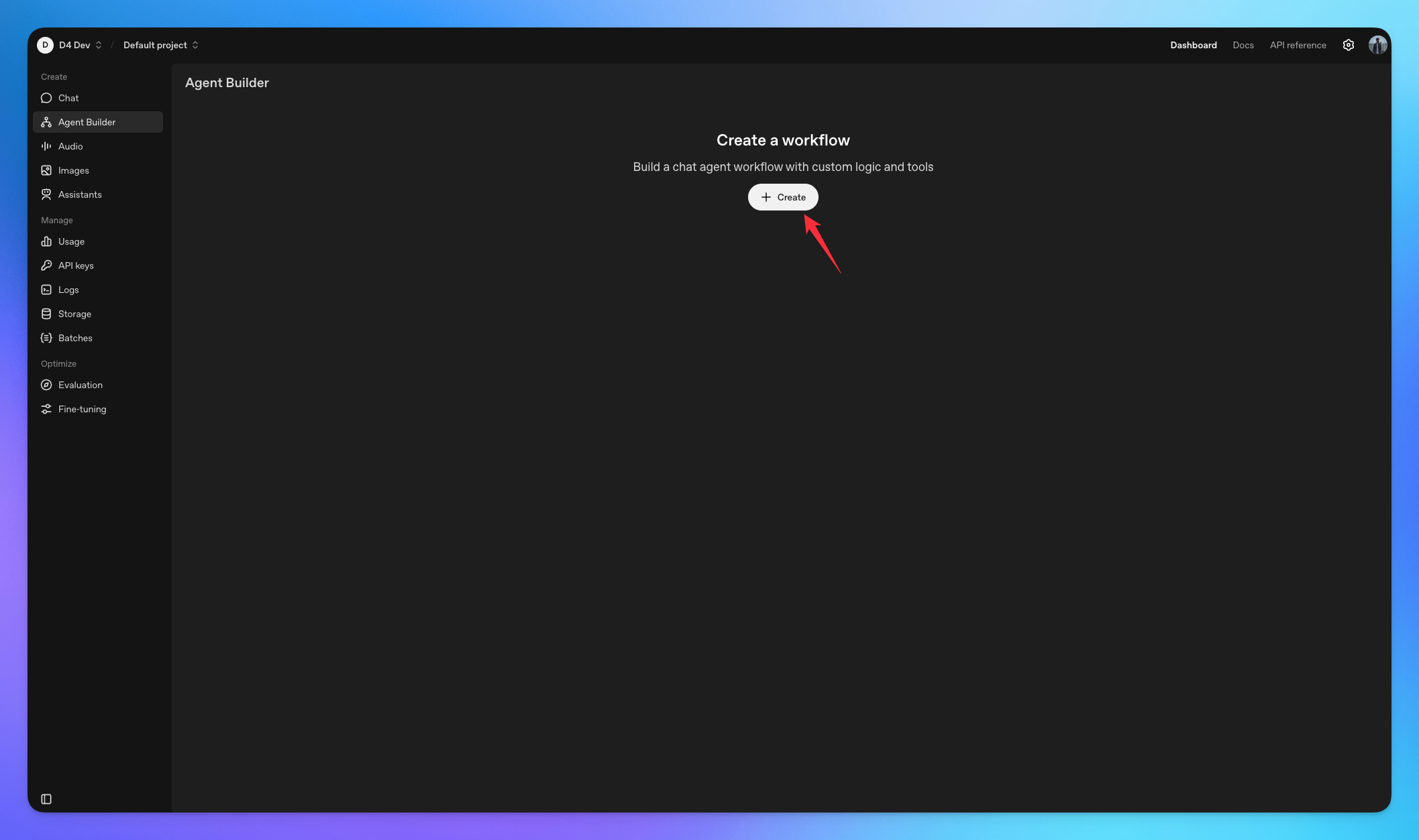 Create new workflow