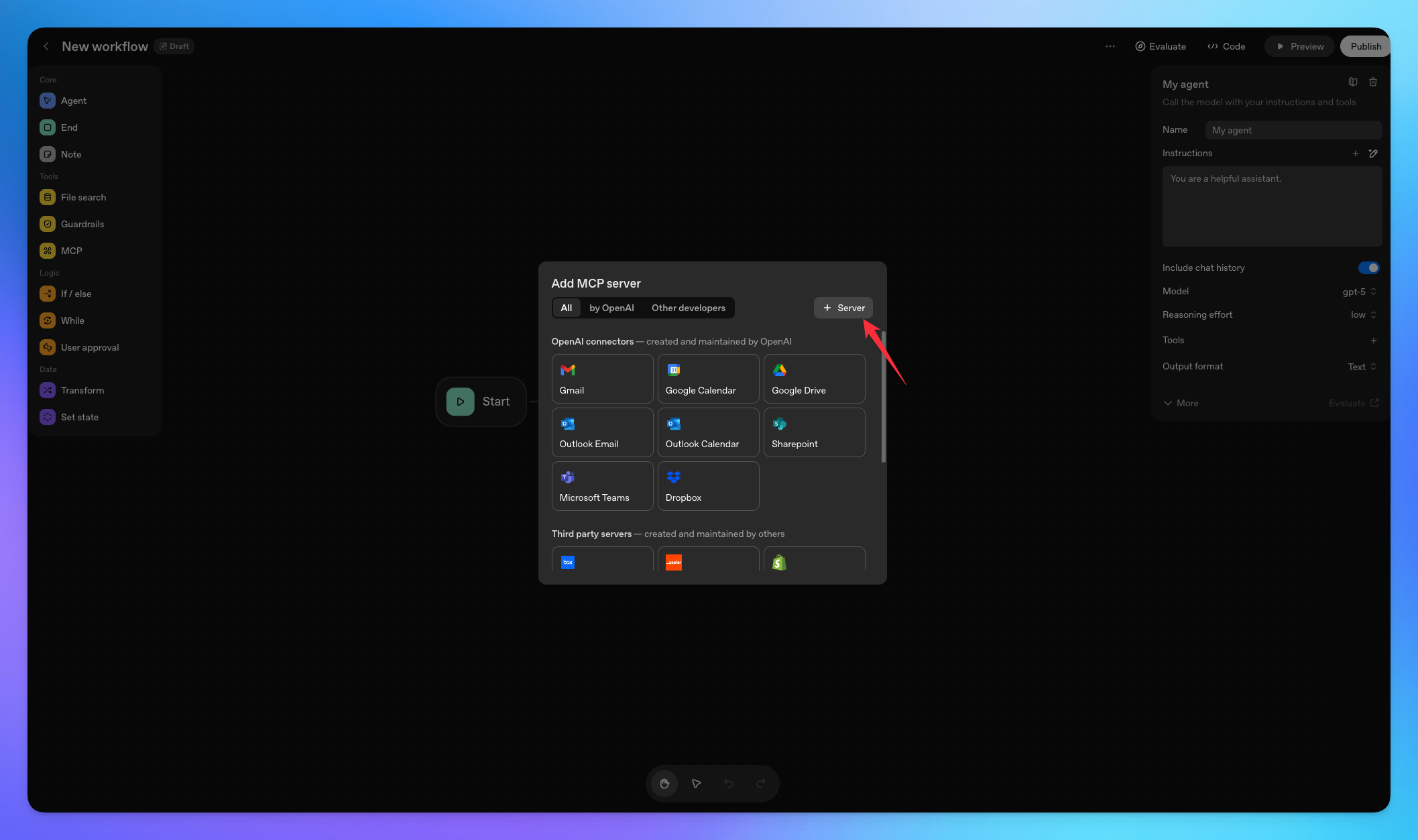 Server option