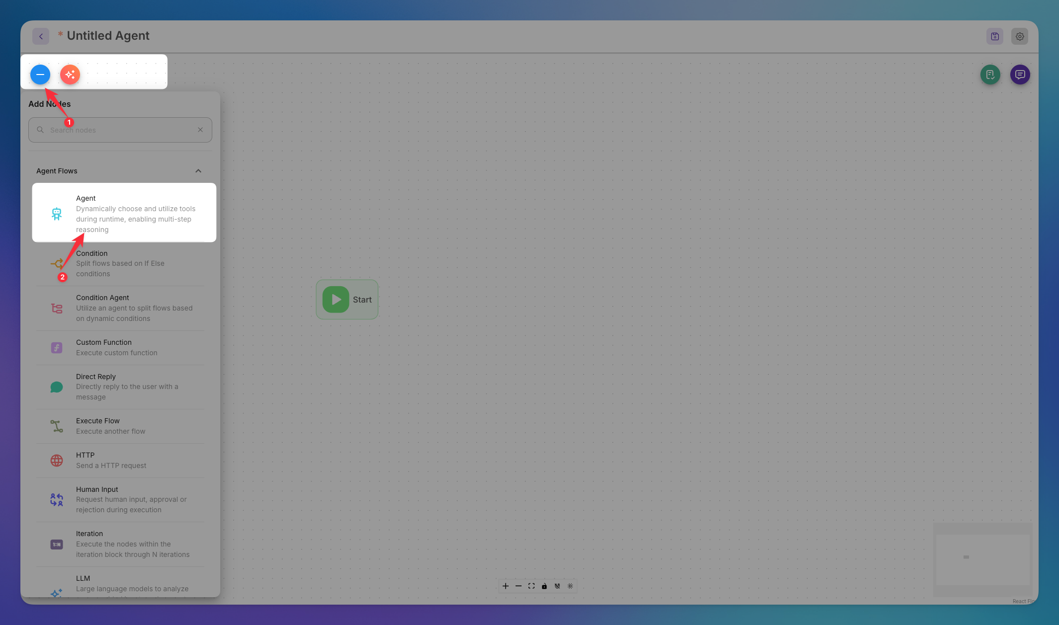 Add agent node