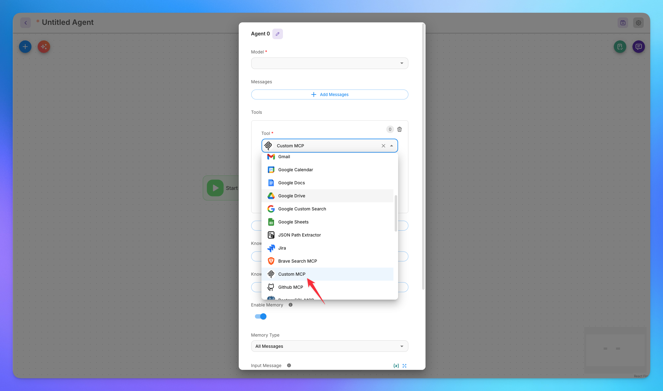 Custom MCP option