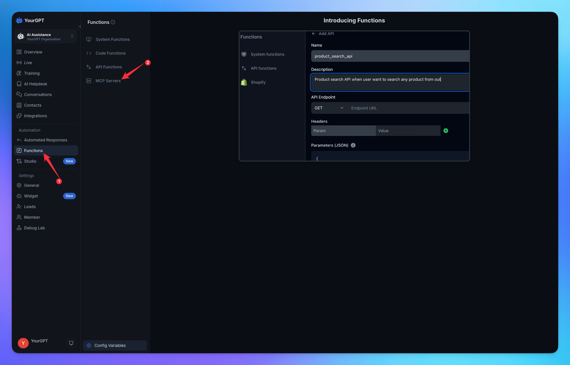 Navigate to functions