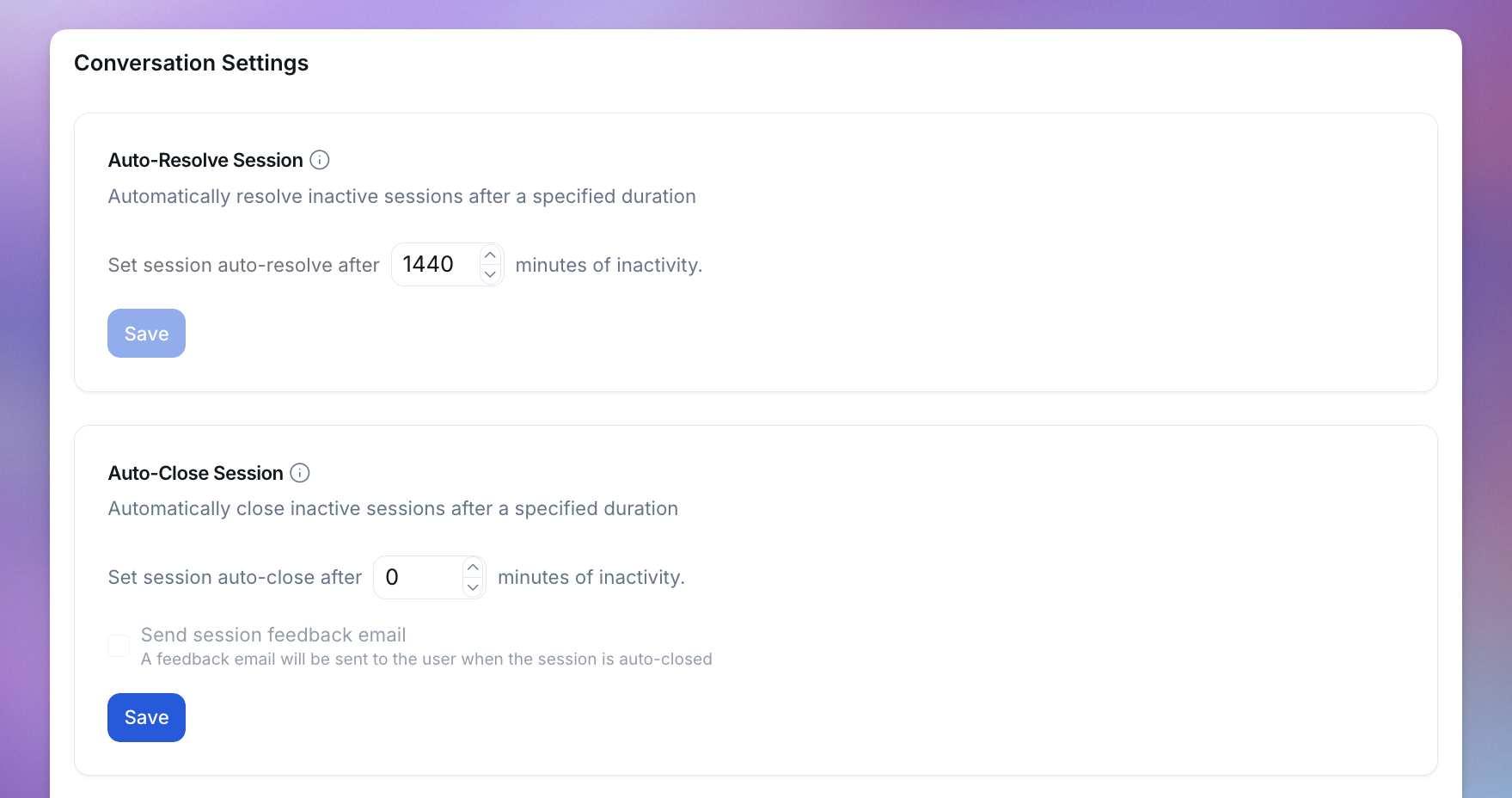 auto resolve and auto-close-session