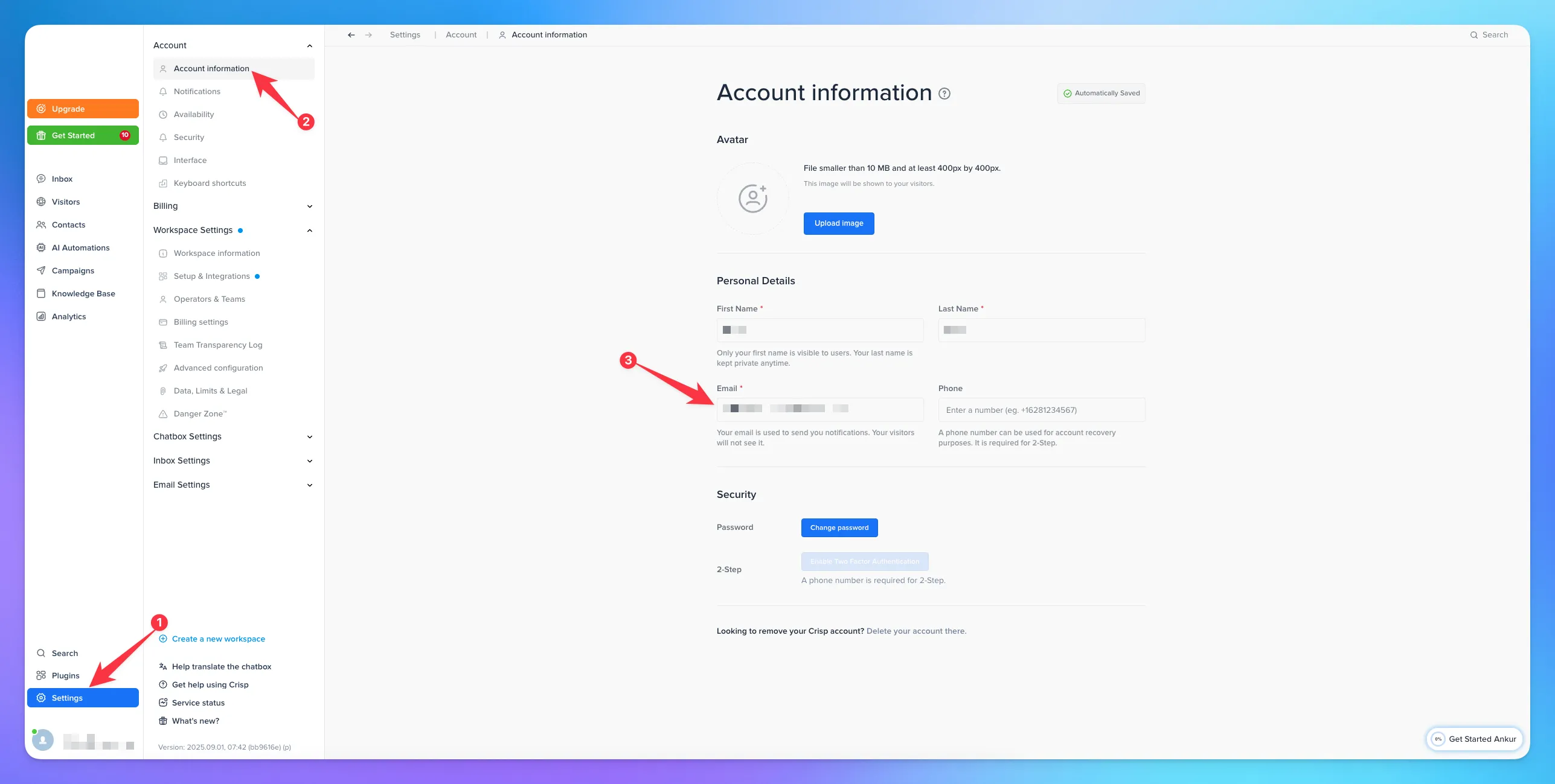 copy the email
