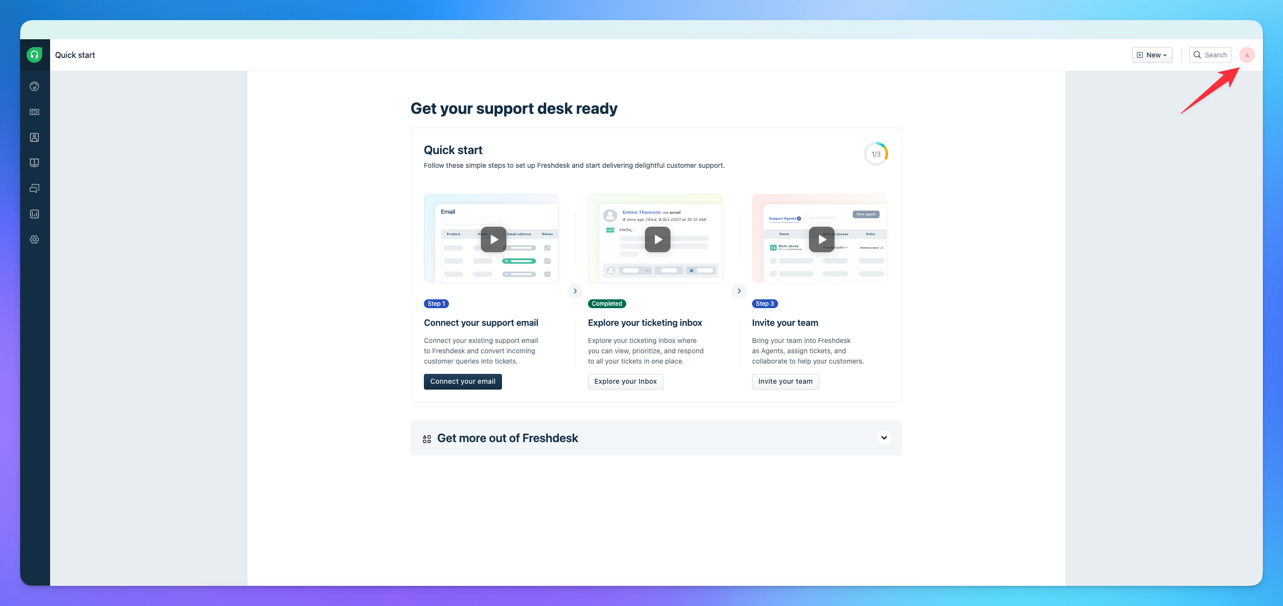 Freshdesk home page