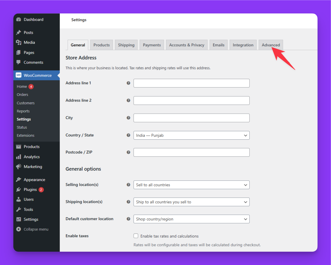WooCommerce Advanced Settings 