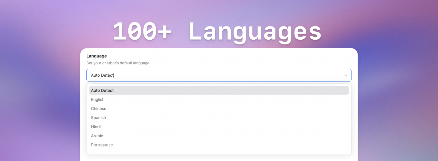 100+ Languages Support