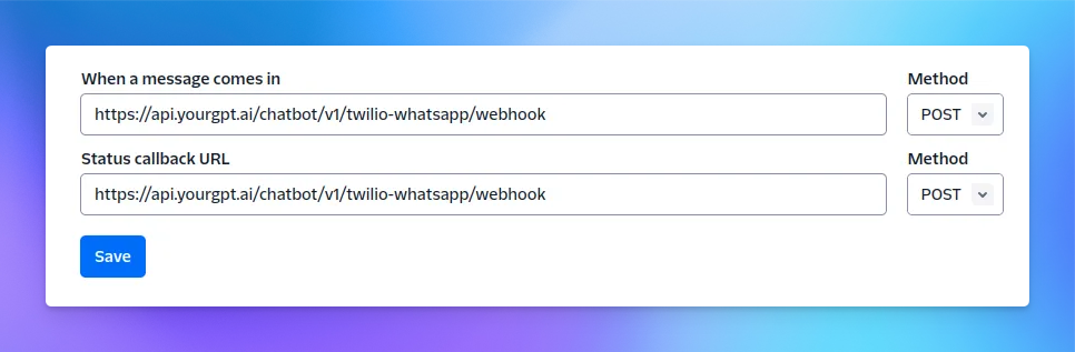 Configure Weebhook Endpoints.